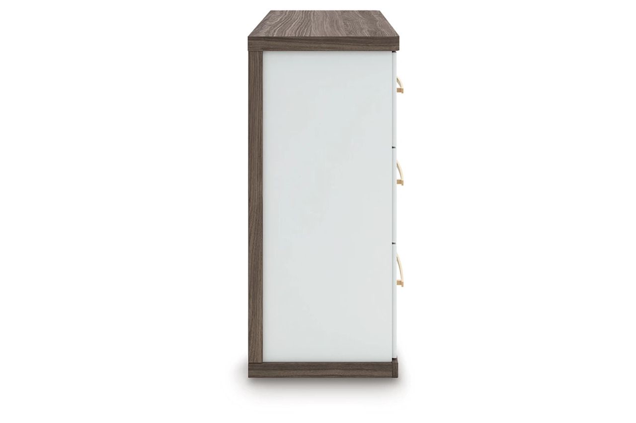 Nendalane Dresser In White and Brown NCB110831