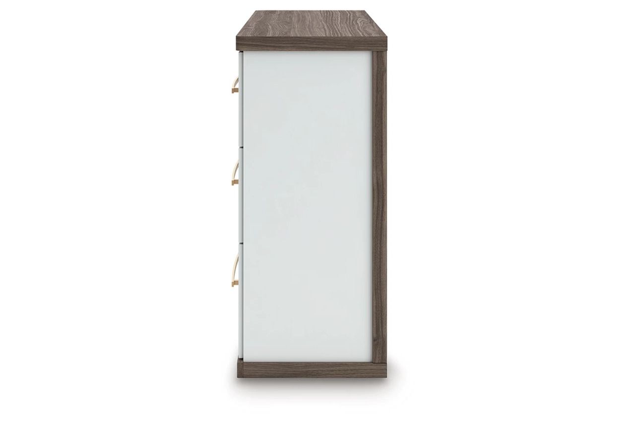 Nendalane Dresser In White and Brown NCB110831
