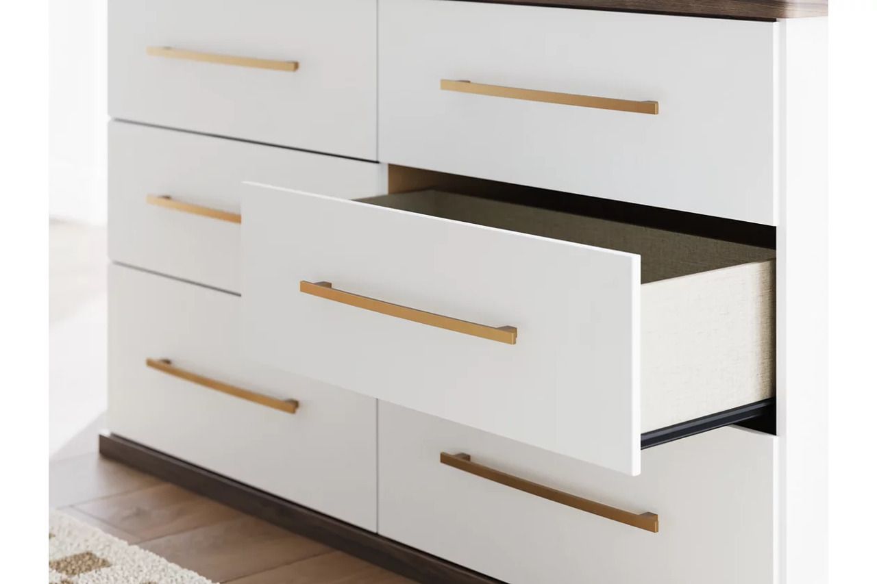 Nendalane Dresser In White and Brown NCB110831