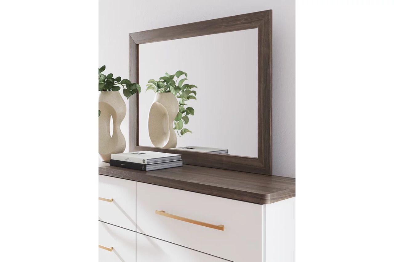 Nendalane Bedroom Mirror In Brown NCB110836