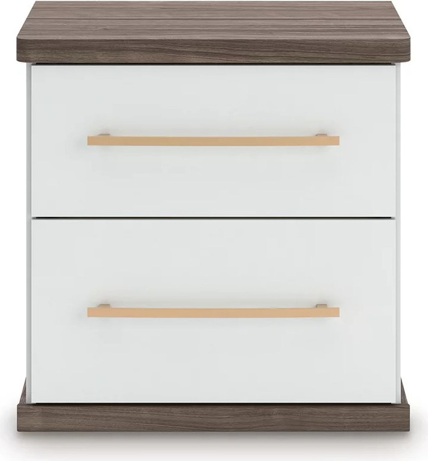 Nendalane Nightstand In White and Brown NCB110892