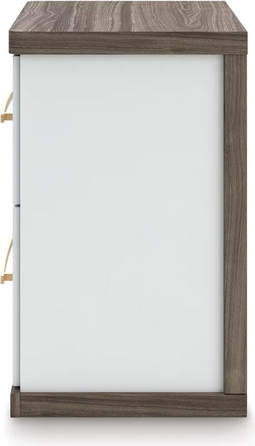 Nendalane Nightstand In White and Brown NCB110892