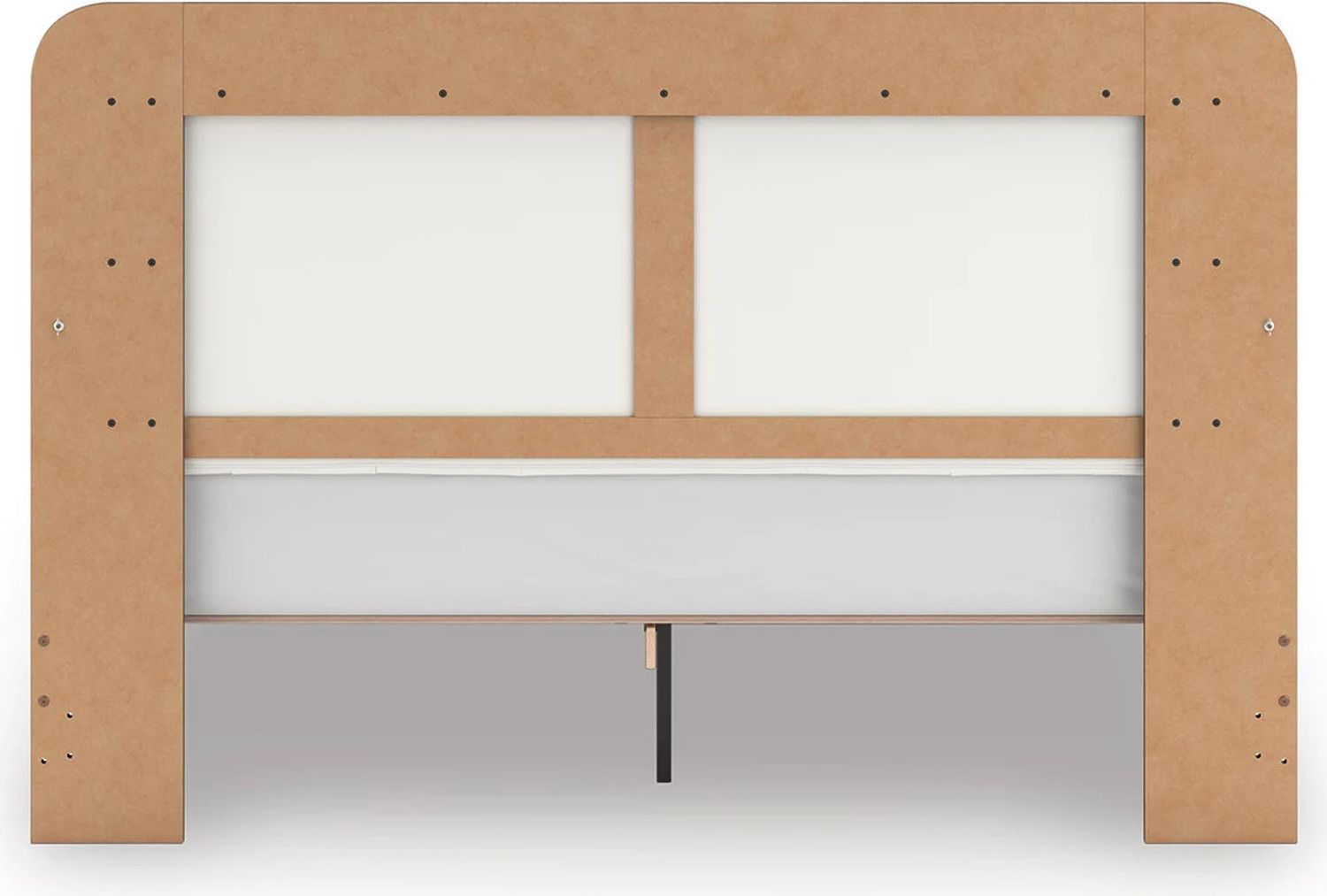 Nendalane King Upholstered Bed In White and Brown NCB1108B8