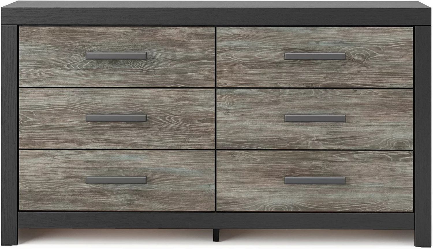 Ryderton Six Drawer Dresser In Black and Gray NCB111831
