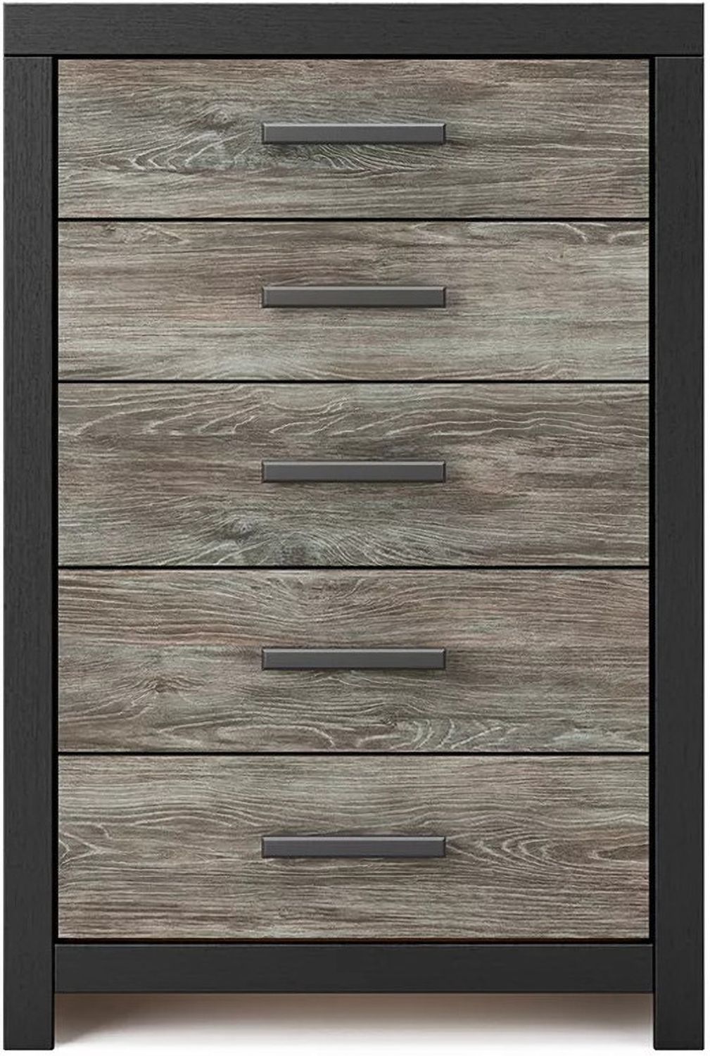 Ryderton Five Drawer Chest In Black and Gray NCB111846