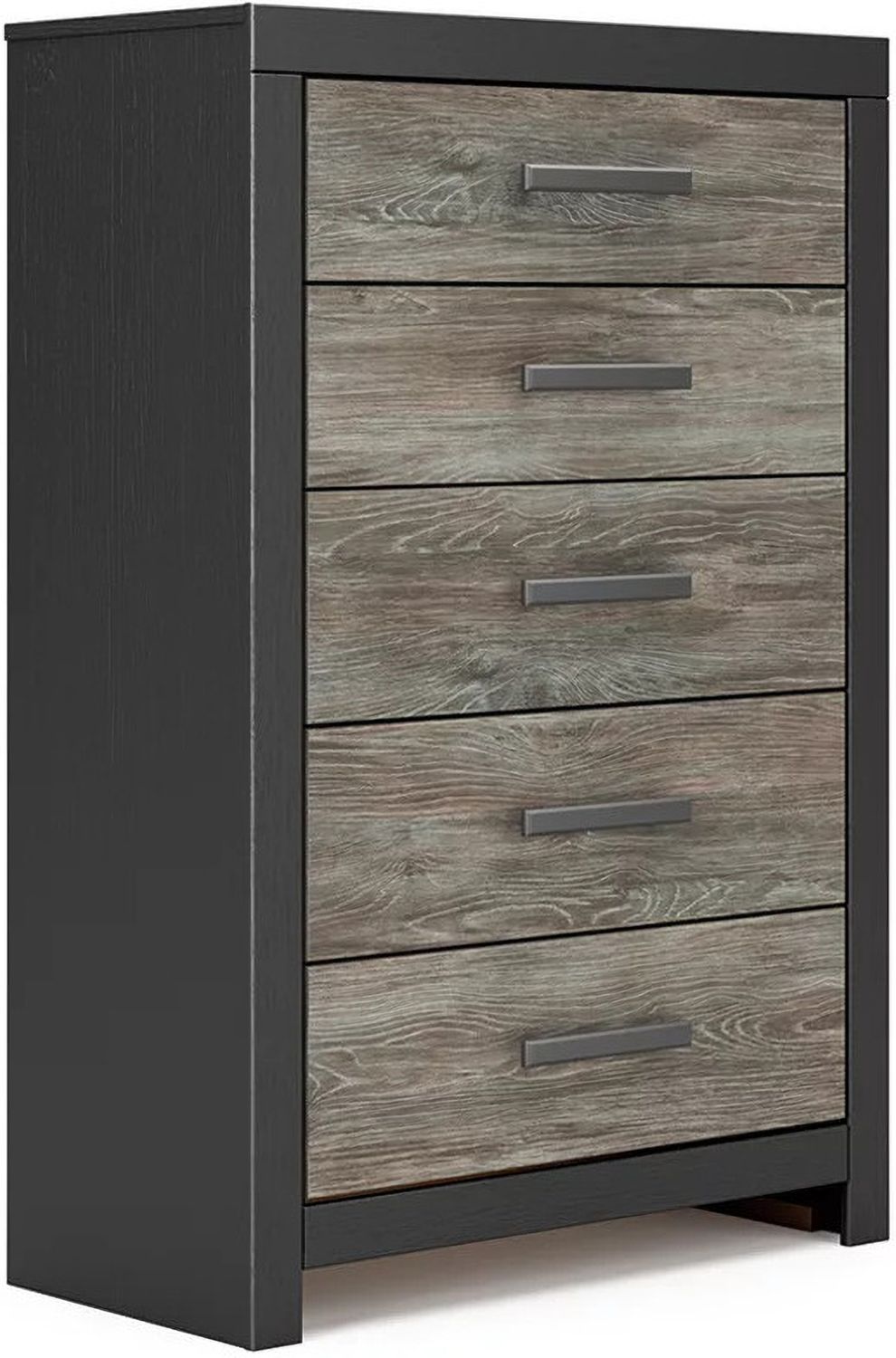 Ryderton Five Drawer Chest In Black and Gray NCB111846