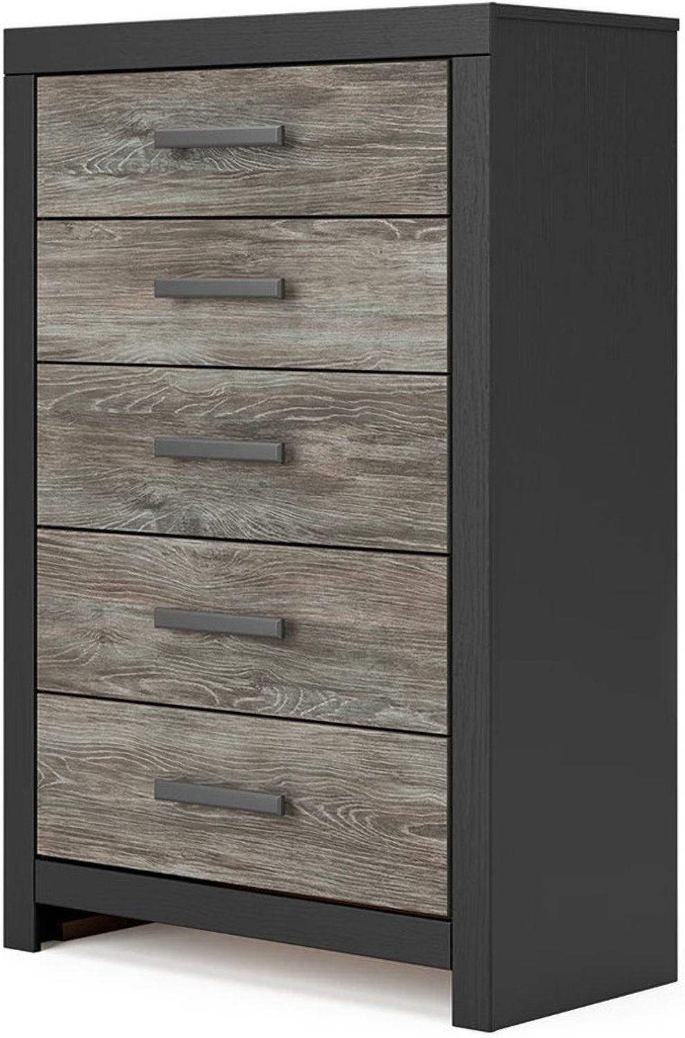 Ryderton Five Drawer Chest In Black and Gray NCB111846