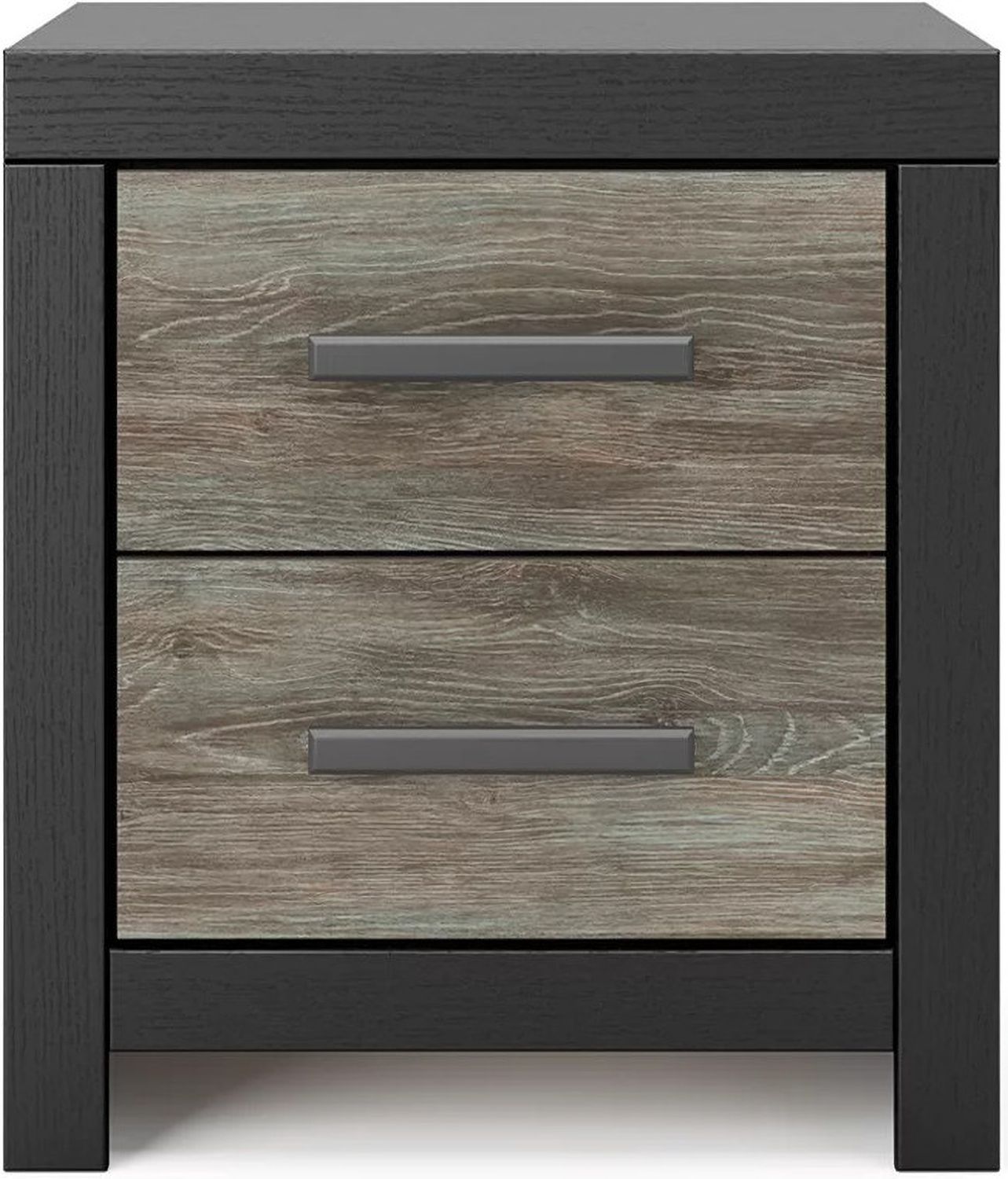 Ryderton Two Drawer NightStand In Black and Gray NCB111892