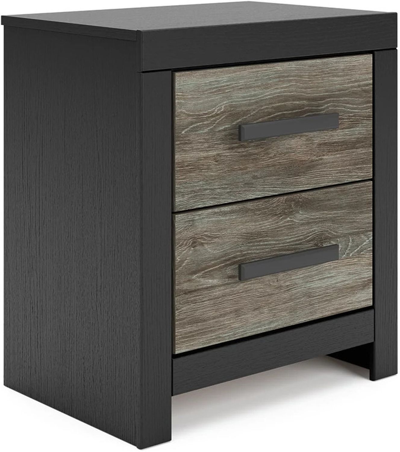 Ryderton Two Drawer NightStand In Black and Gray NCB111892