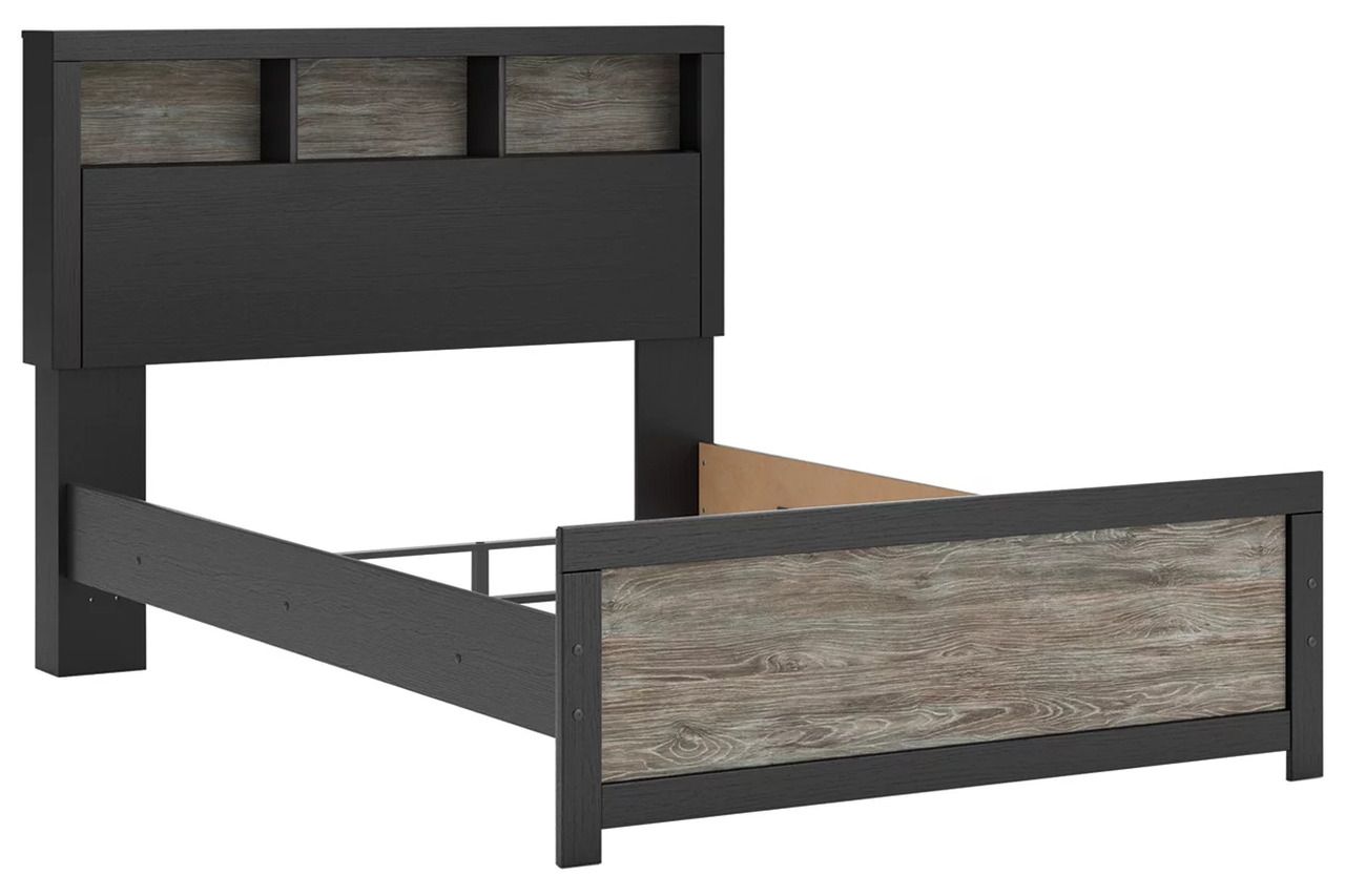 Ryderton Full Bookcase Bed In Black and Gray NCB1118B13