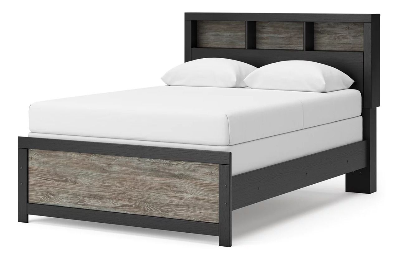 Ryderton Full Bookcase Bed In Black and Gray NCB1118B13