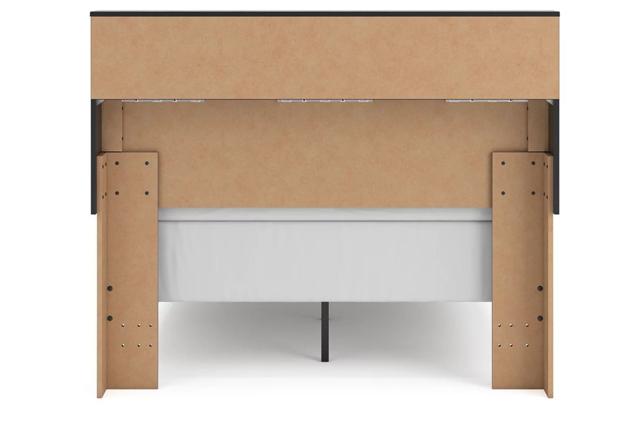 Ryderton Full Bookcase Bed In Black and Gray NCB1118B13
