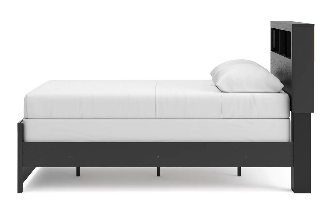 Ryderton Full Bookcase Bed In Black and Gray NCB1118B13