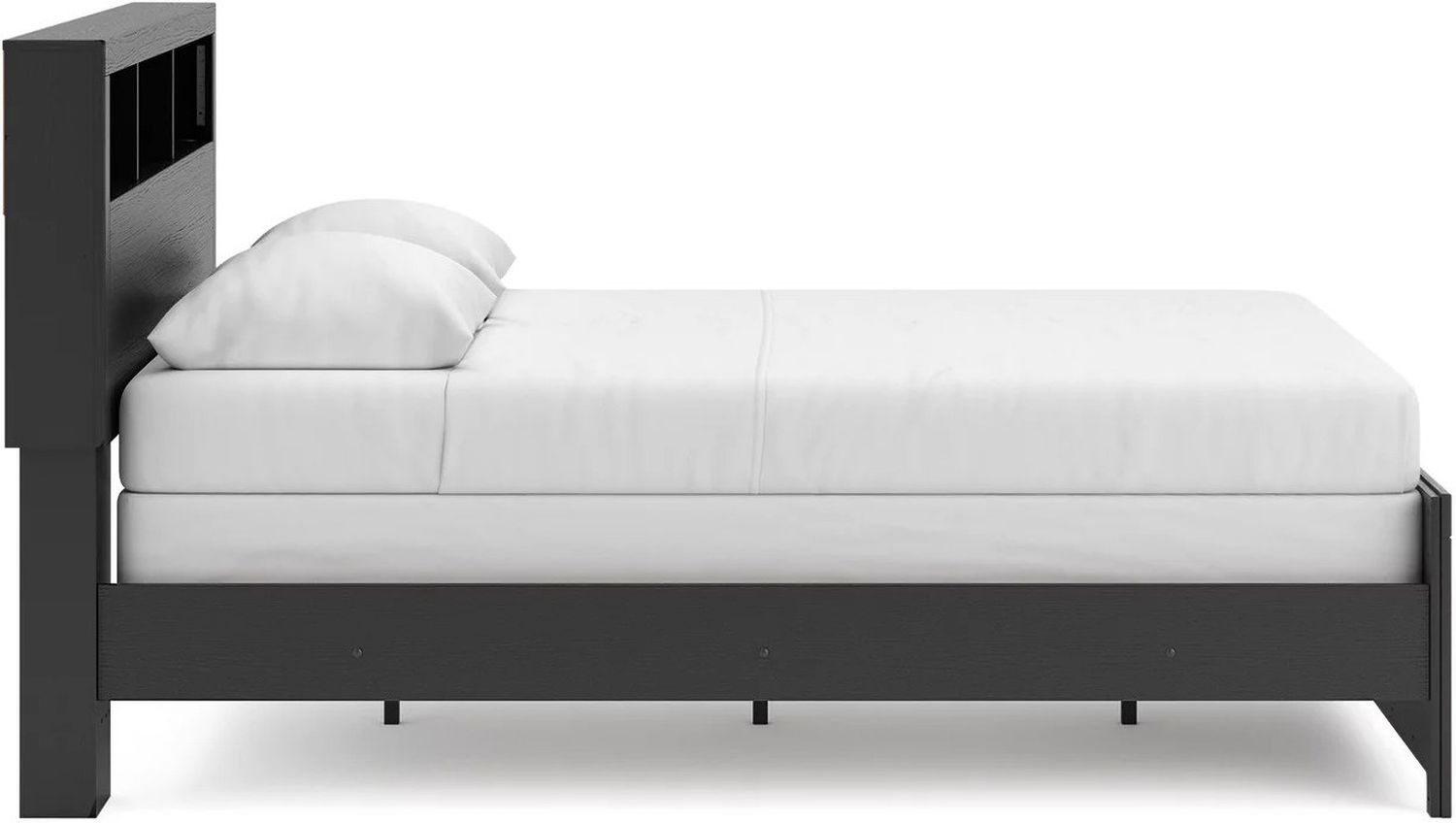 Ryderton Queen Bookcase Bed In Black and Gray NCB1118B2