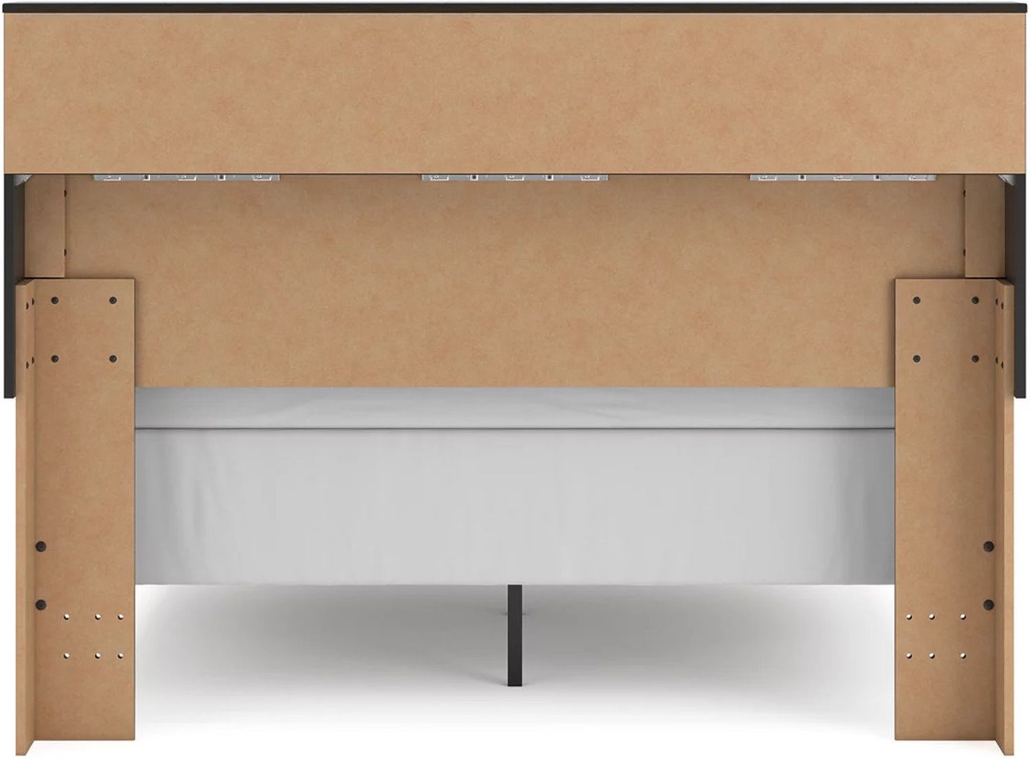 Ryderton Queen Bookcase Bed In Black and Gray NCB1118B2