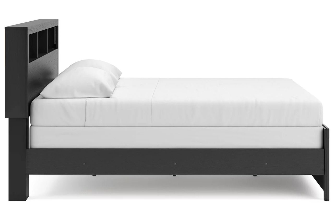 Ryderton King Bookcase Bed In Black and Gray NCB1118B6