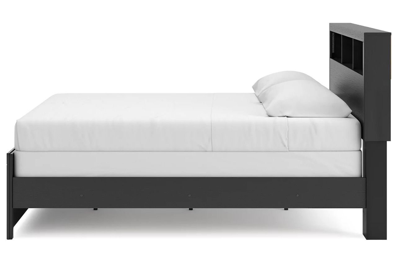 Ryderton King Bookcase Bed In Black and Gray NCB1118B6