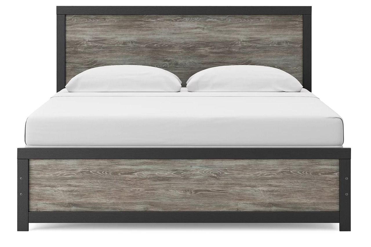 Ryderton King Panel Bed In Black and Gray NCB1118B7