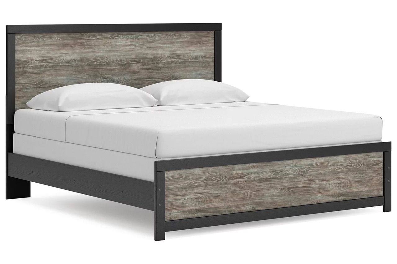 Ryderton King Panel Bed In Black and Gray NCB1118B7