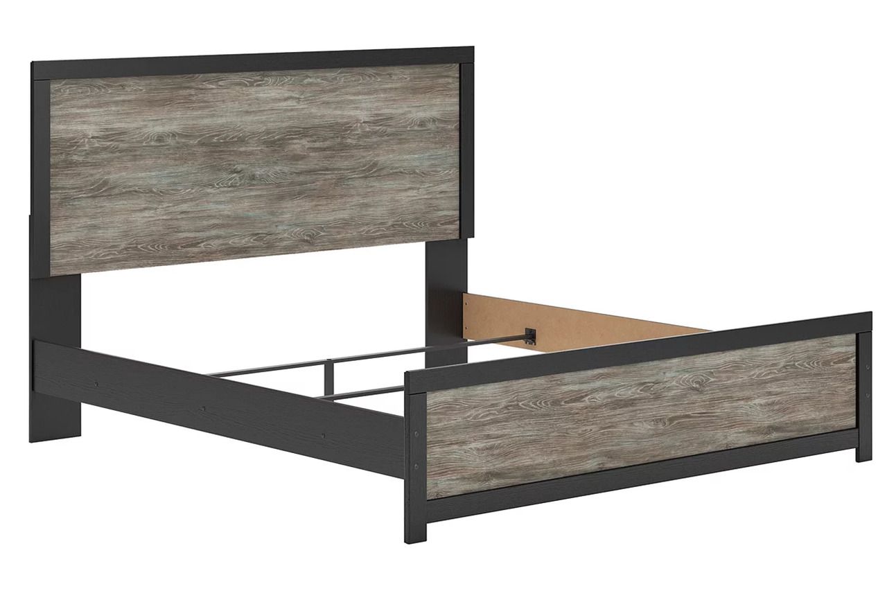 Ryderton King Panel Bed In Black and Gray NCB1118B7