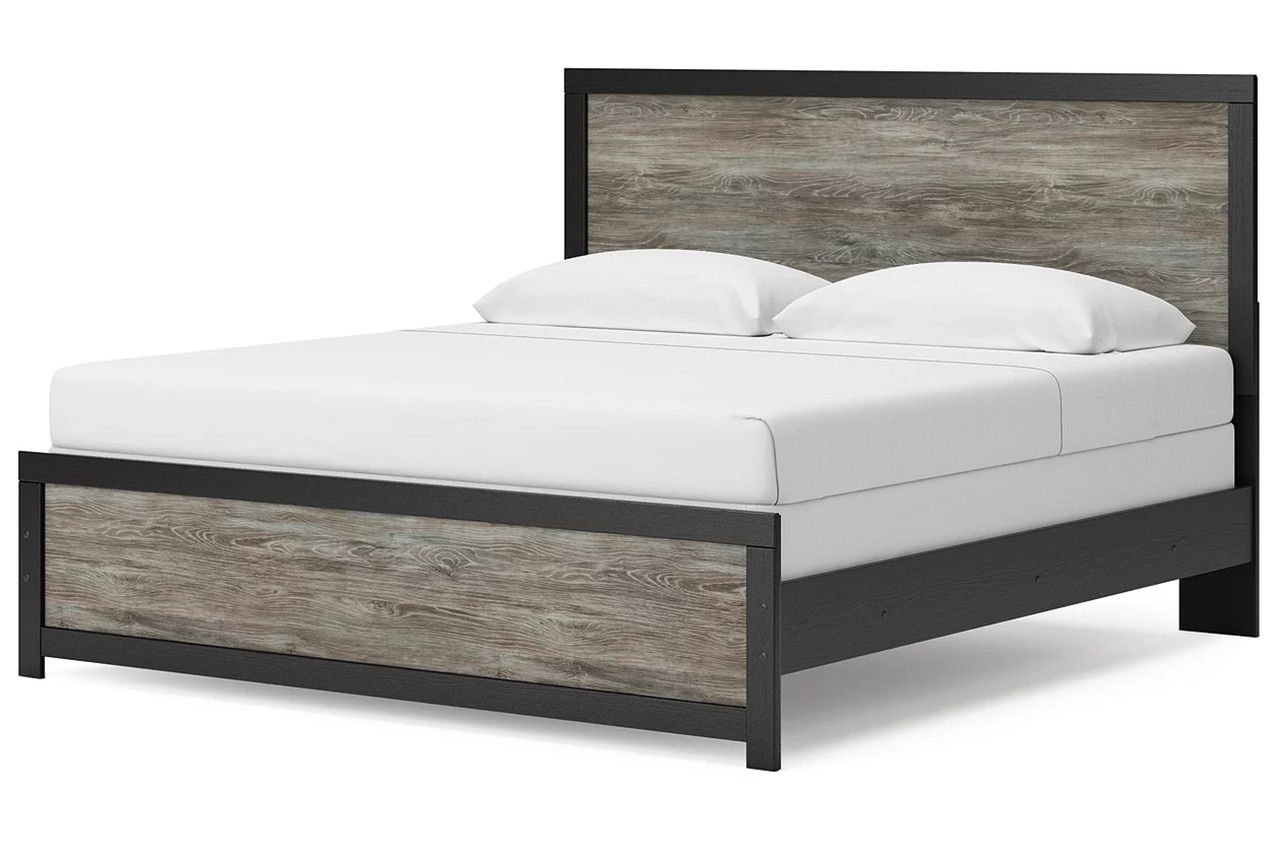 Ryderton King Panel Bed In Black and Gray NCB1118B7