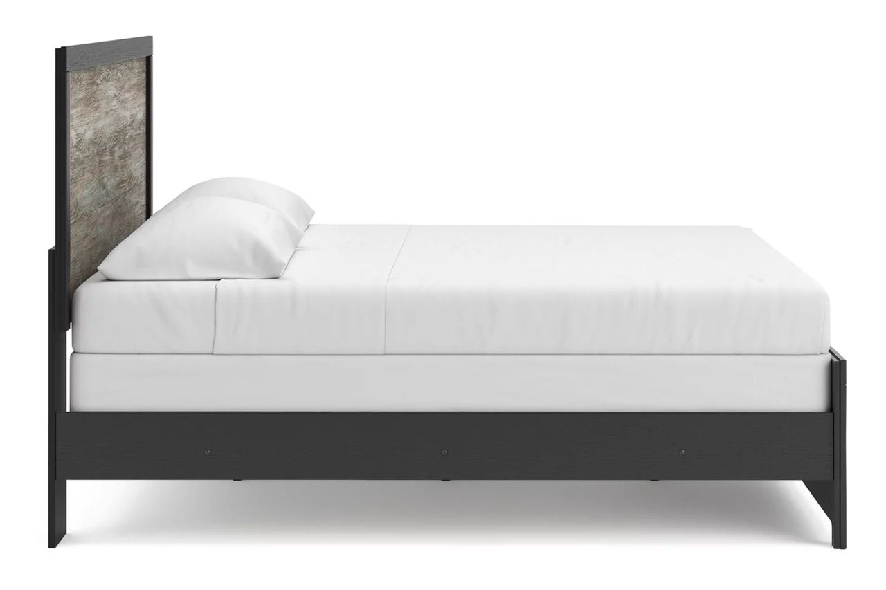 Ryderton King Panel Bed In Black and Gray NCB1118B7