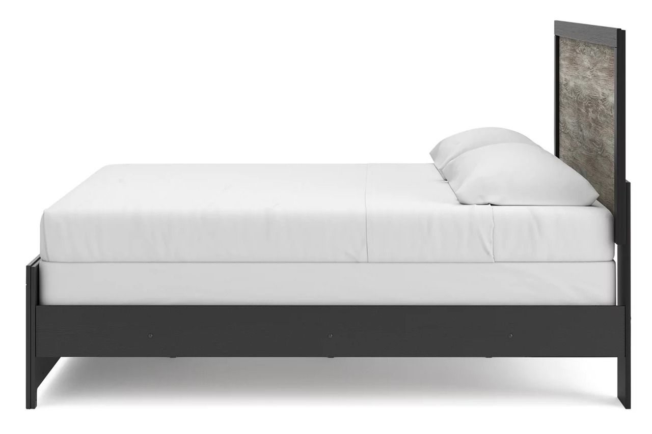 Ryderton King Panel Bed In Black and Gray NCB1118B7
