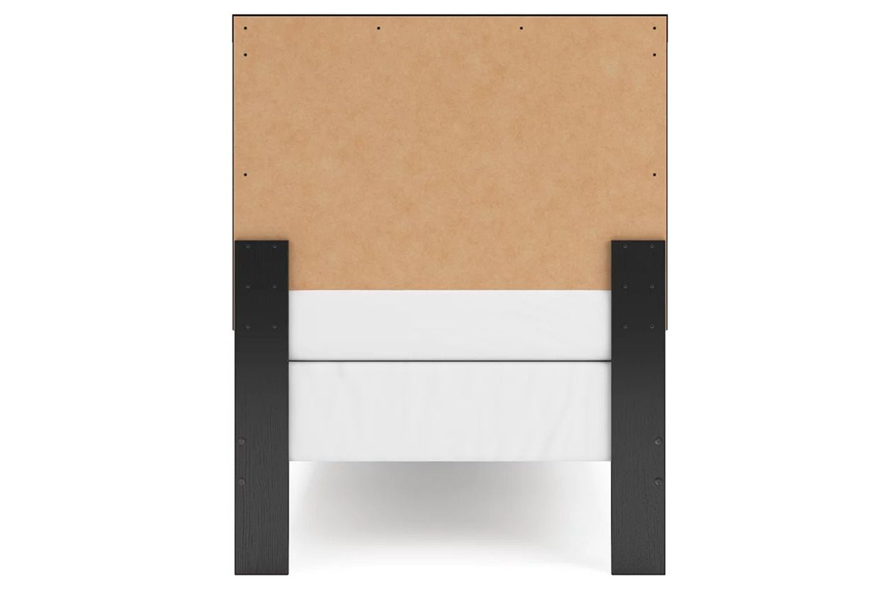 Ryderton Twin Panel Bed In Black and Gray NCB1118B8