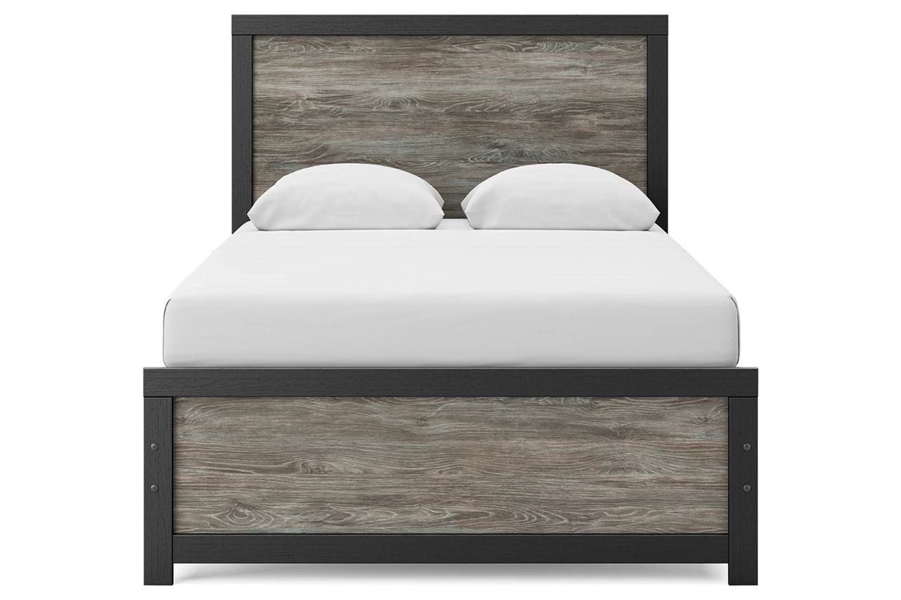 Ryderton Full Panel Bed In Black and Gray NCB1118B9