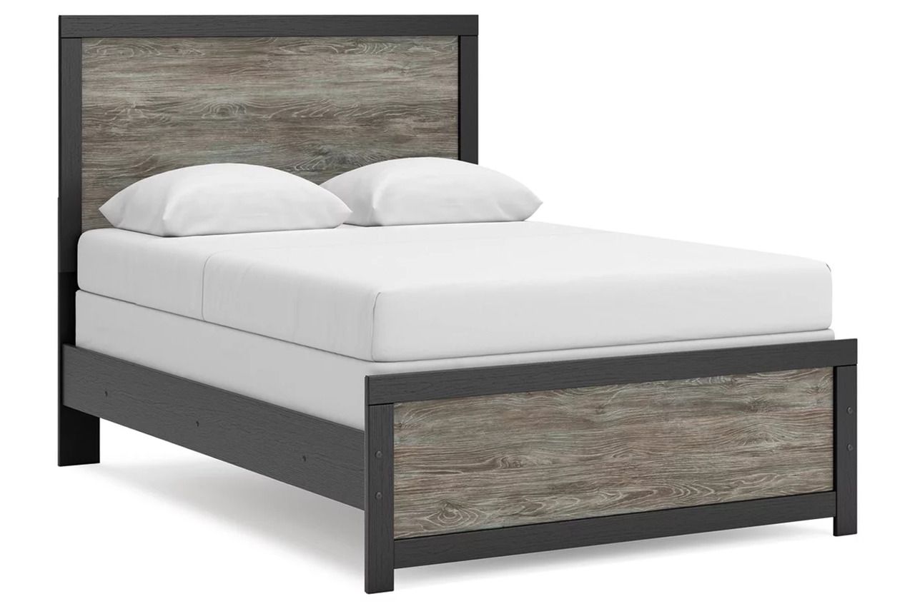 Ryderton Full Panel Bed In Black and Gray NCB1118B9