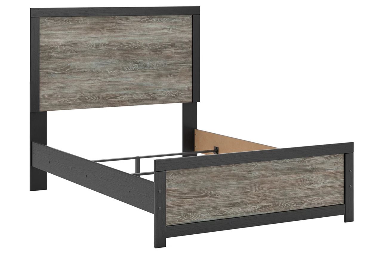 Ryderton Full Panel Bed In Black and Gray NCB1118B9