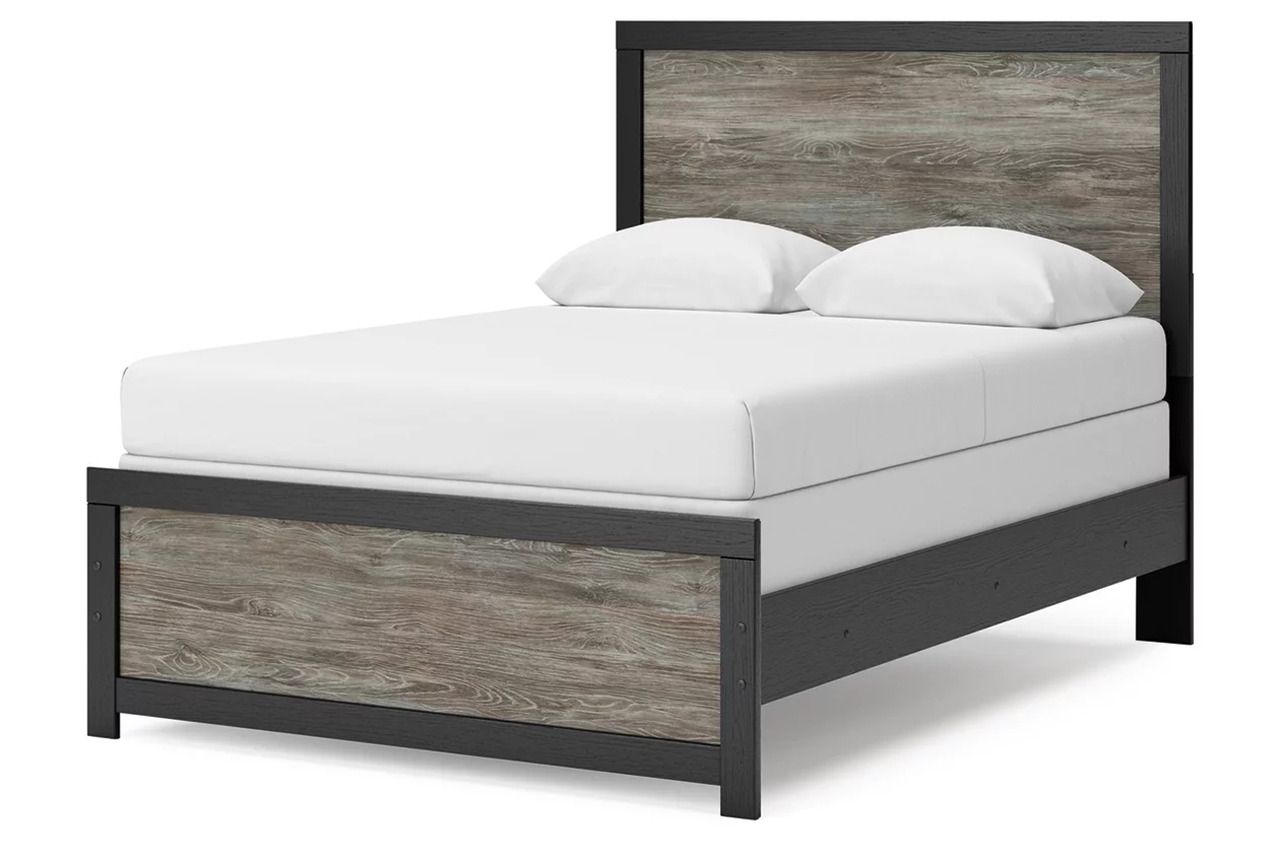 Ryderton Full Panel Bed In Black and Gray NCB1118B9