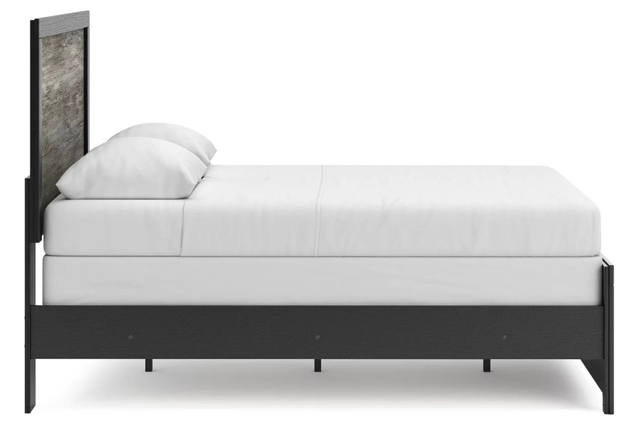 Ryderton Full Panel Bed In Black and Gray NCB1118B9