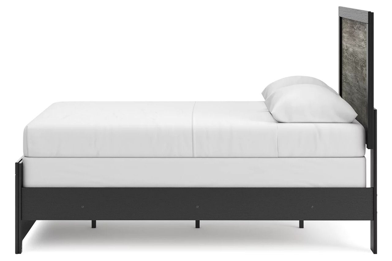 Ryderton Full Panel Bed In Black and Gray NCB1118B9
