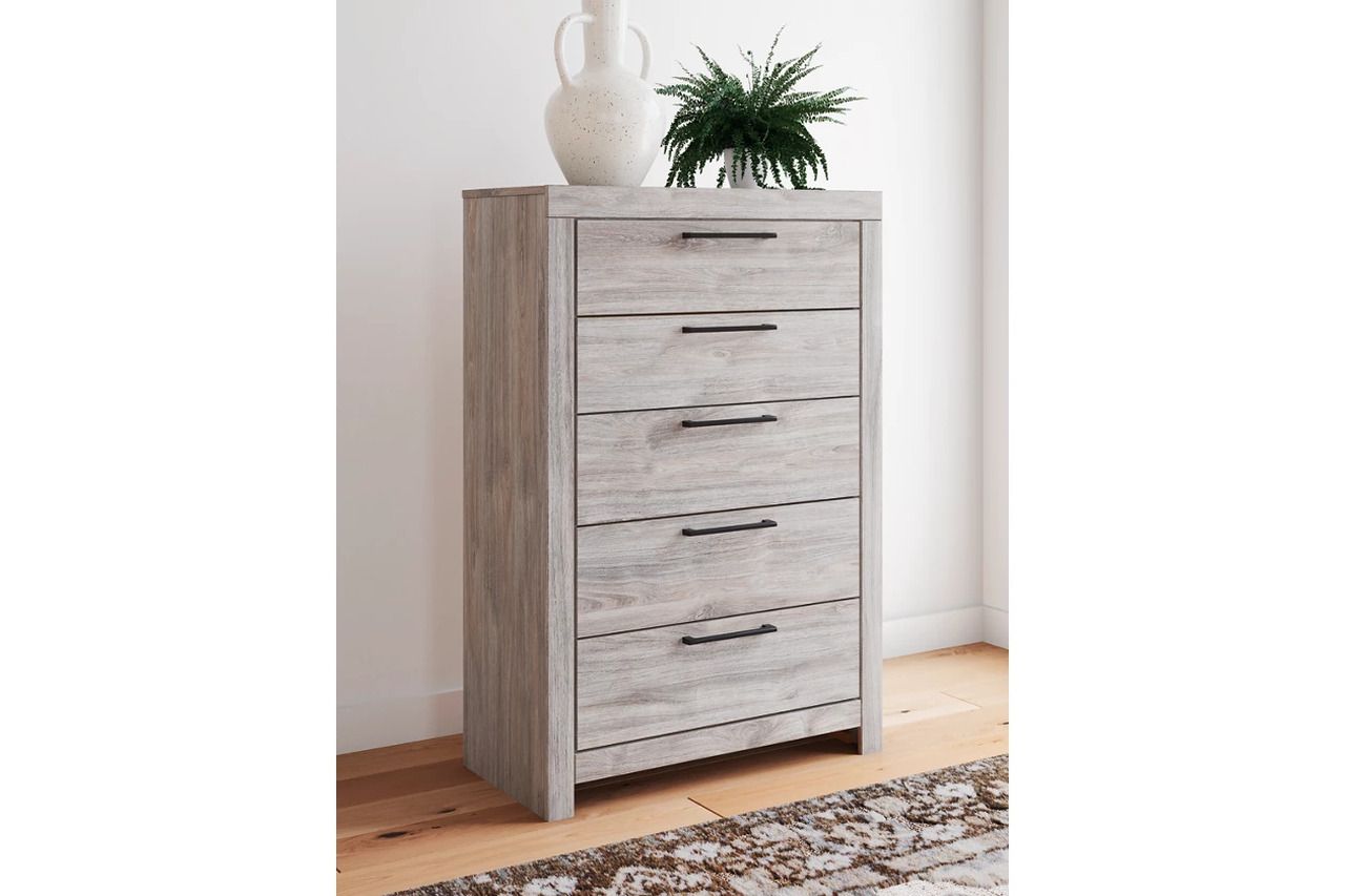 Ryderton Five Drawer Chest In Gray NCB112046