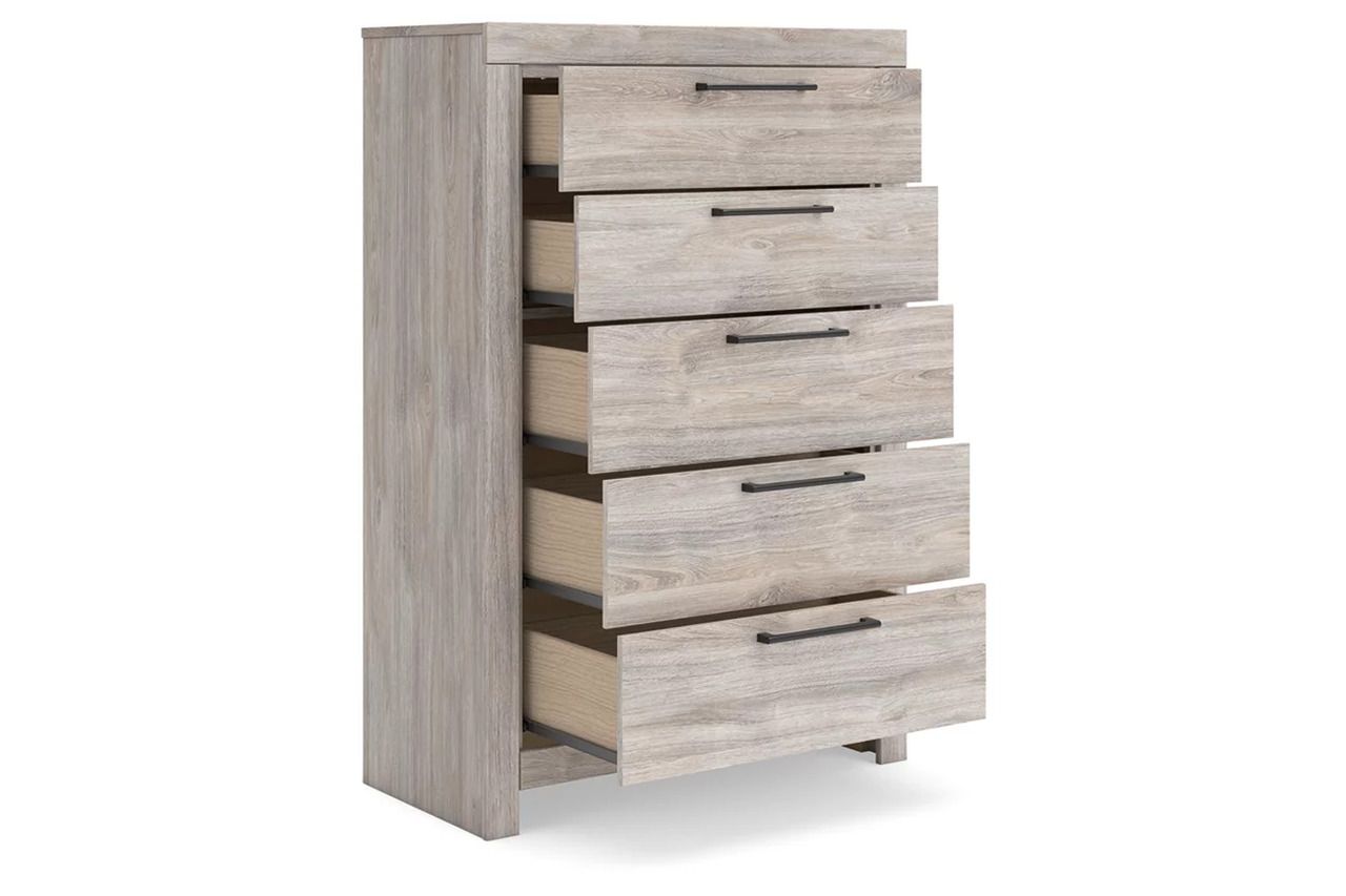 Ryderton Five Drawer Chest In Gray NCB112046