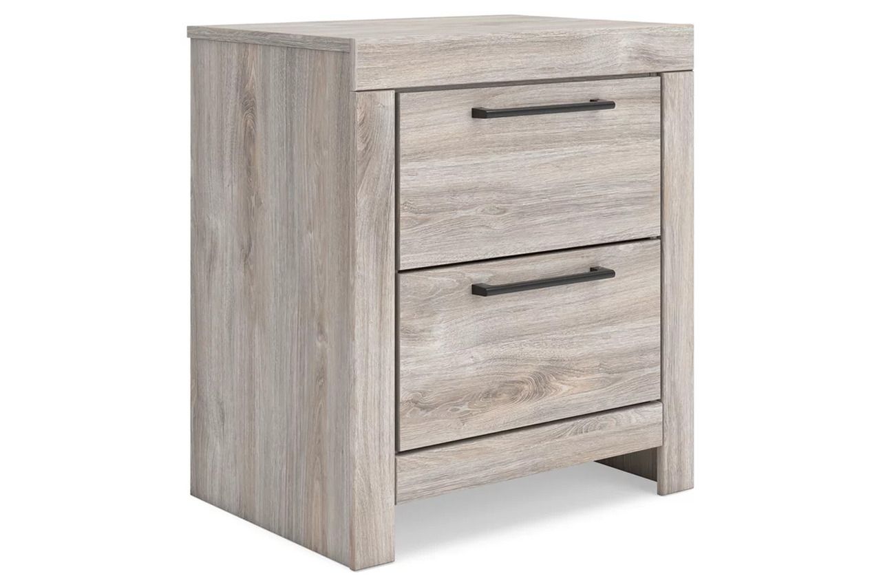 Ryderton Two Drawer NightStand In Gray NCB112092