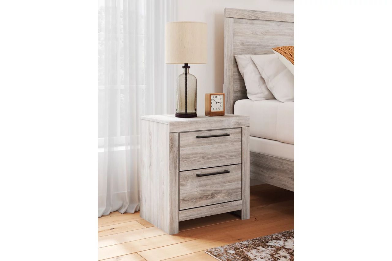 Ryderton Two Drawer NightStand In Gray NCB112092