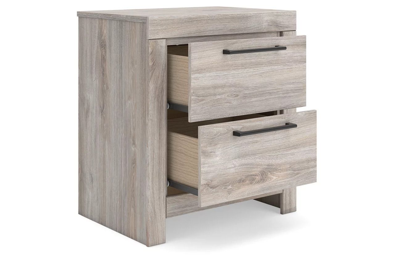 Ryderton Two Drawer NightStand In Gray NCB112092