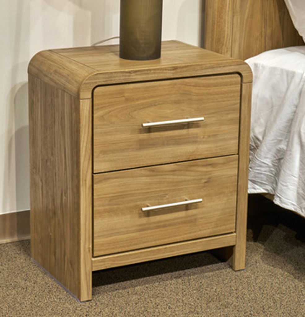 Dayella Two Drawer NightStand In Warm Natural Brown NCB112192