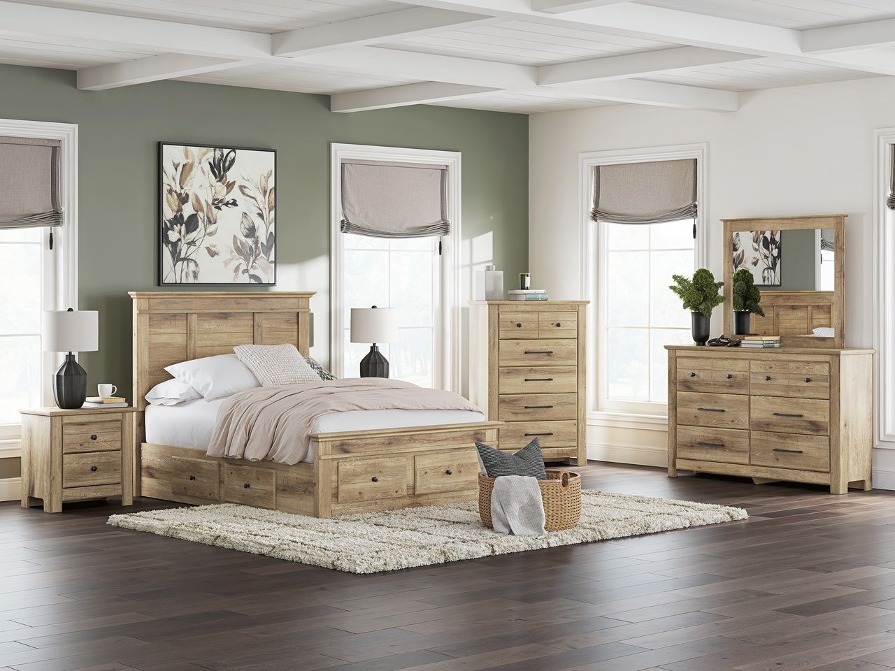 Allihauser Bedroom Mirror In Tan NCB117036