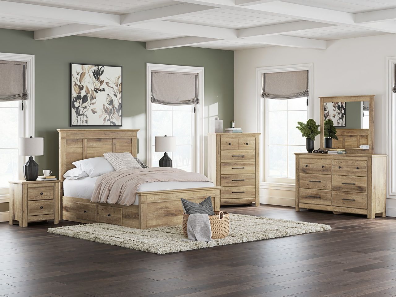 Allihauser Bedroom Mirror In Tan NCB117036
