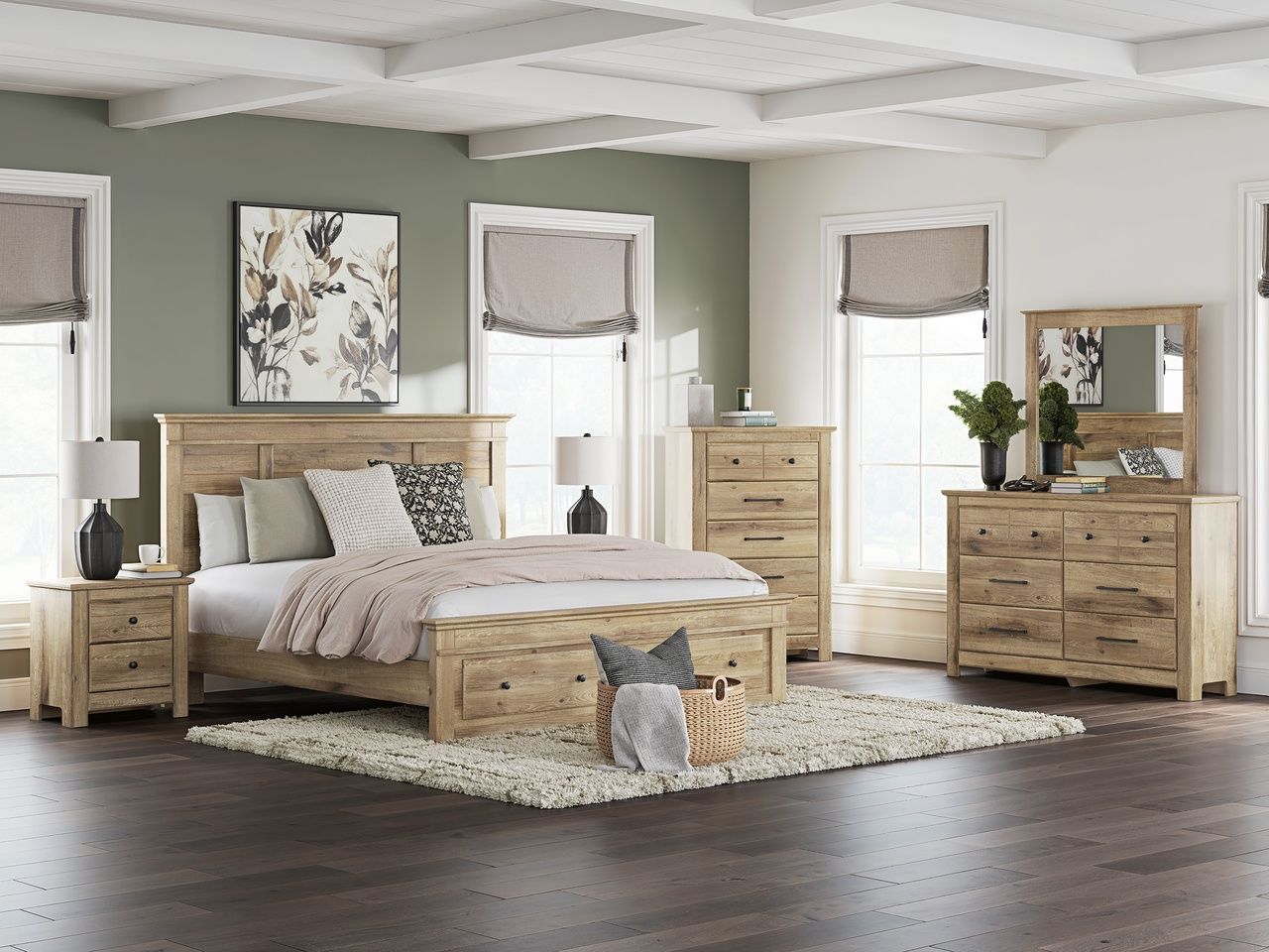 Allihauser Bedroom Mirror In Tan NCB117036