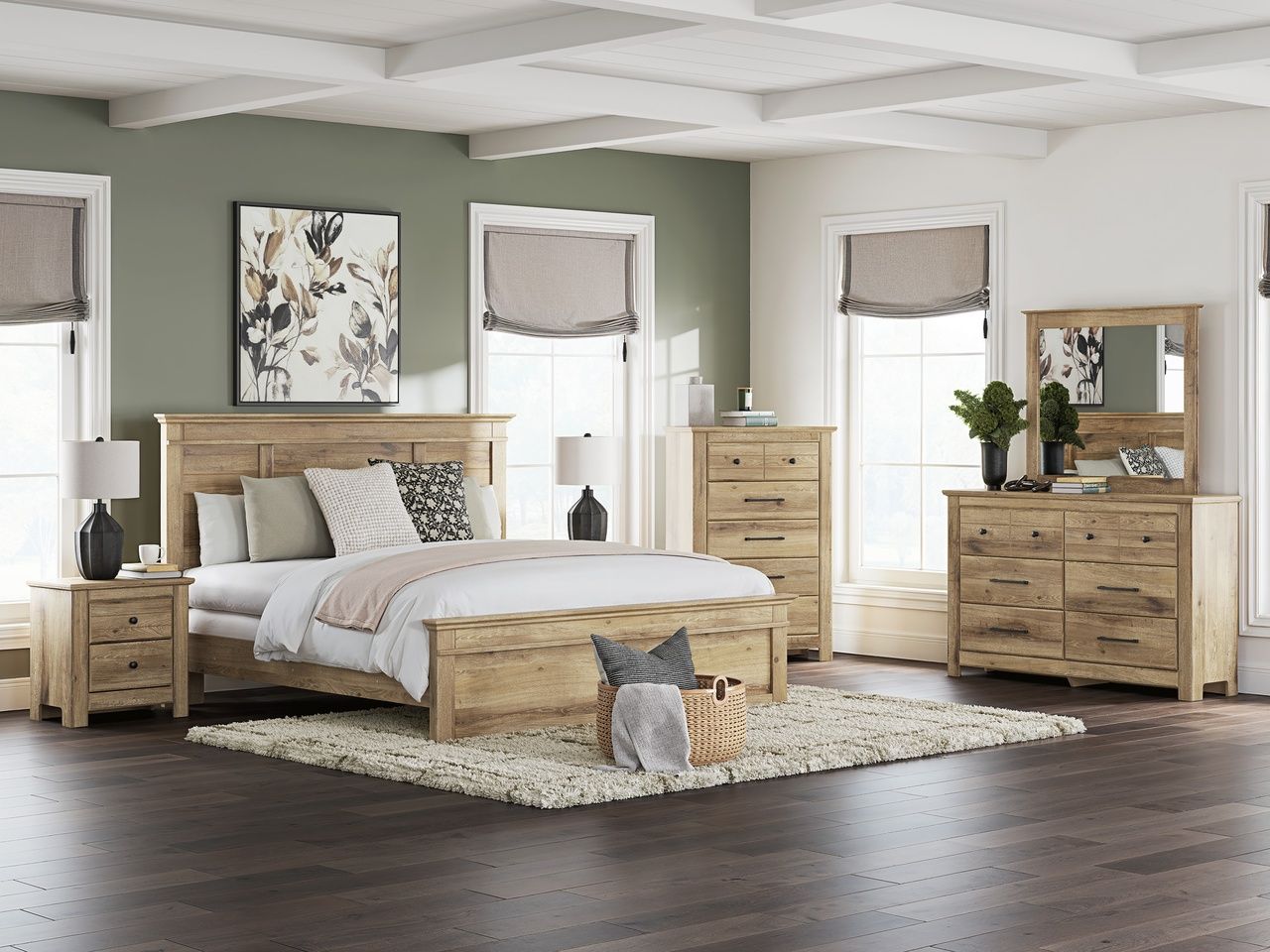 Allihauser Bedroom Mirror In Tan NCB117036