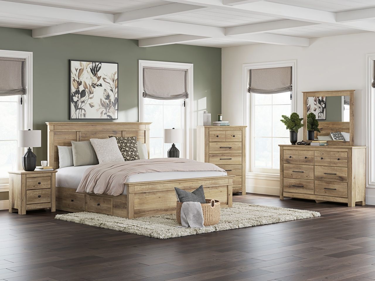 Allihauser Bedroom Mirror In Tan NCB117036