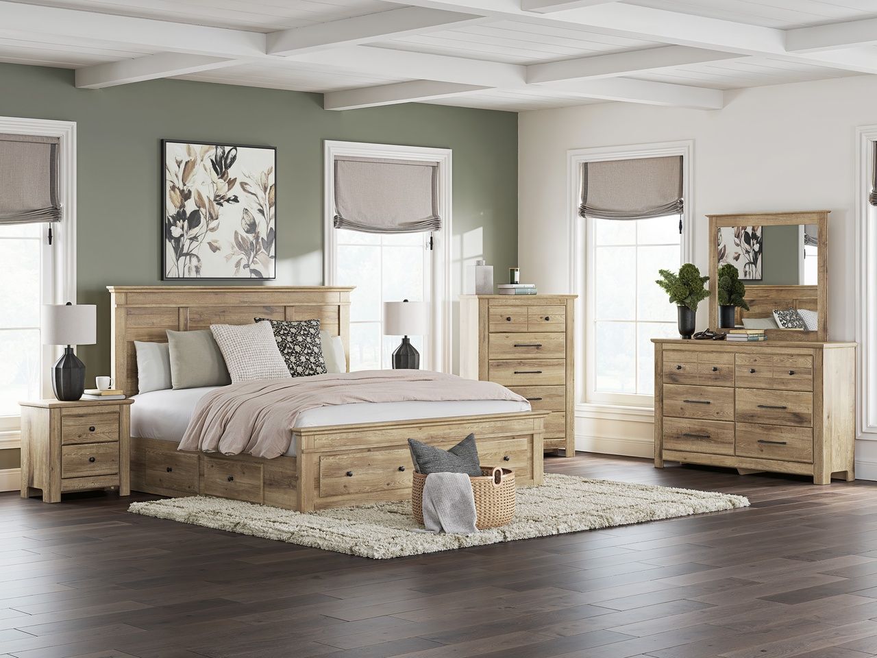 Allihauser Bedroom Mirror In Tan NCB117036