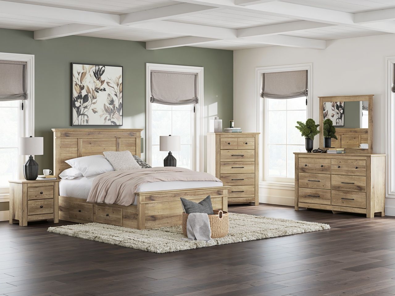 Allihauser Bedroom Mirror In Tan NCB117036