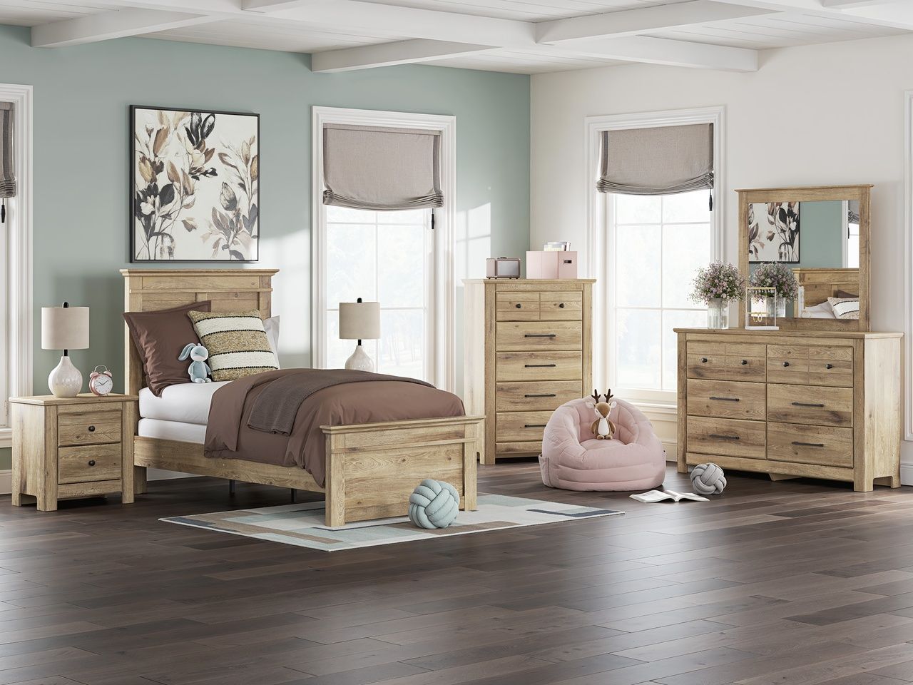 Allihauser Bedroom Mirror In Tan NCB117036