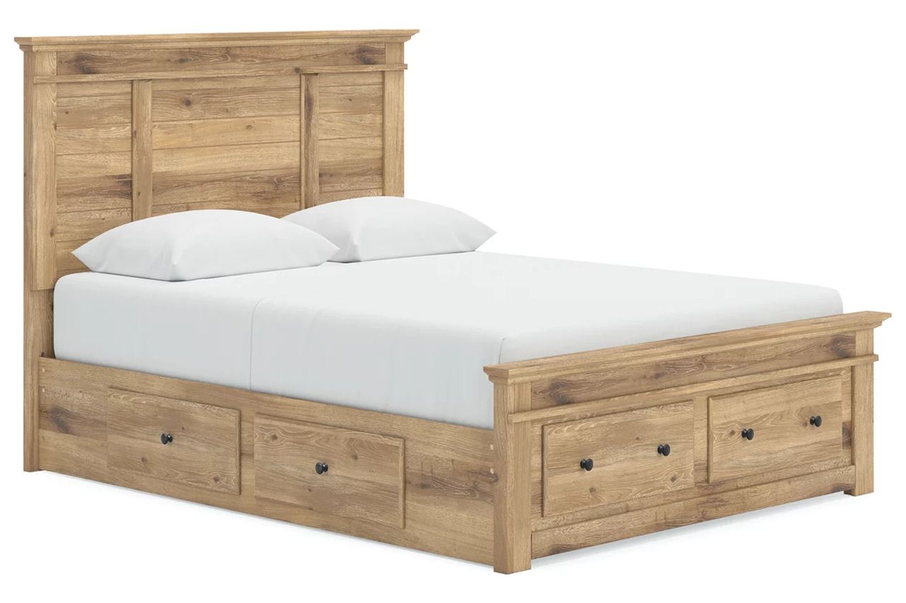 Allihauser Queen Panel Storage Bed In Tan NCB1170B10