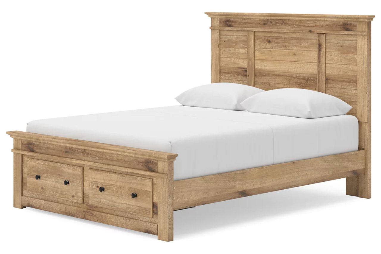 Allihauser Queen Panel Storage Bed In Tan NCB1170B10